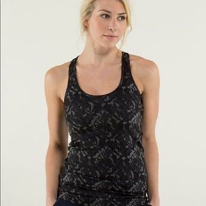 Lululemon Cool Racerback Black Beautiful Boroque
